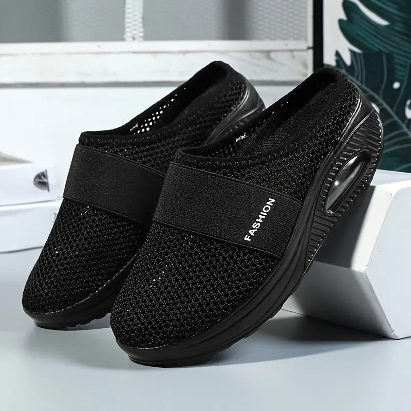 Aetos Breathable Women's Air Cushion Sports Black Chunky Sandal