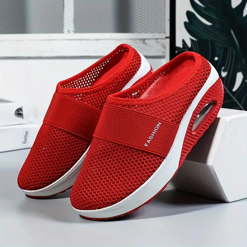 Aetos Breathable Women's Air Cushion Sports Red Chunky Sandal