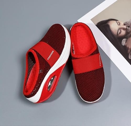 Aetos Breathable Women's Air Cushion Sports Red Chunky Sandal