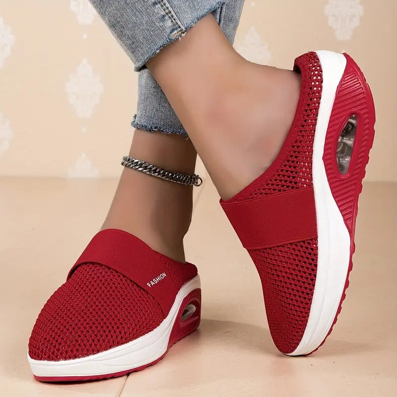 Aetos Breathable Women's Air Cushion Sports Red Chunky Sandal