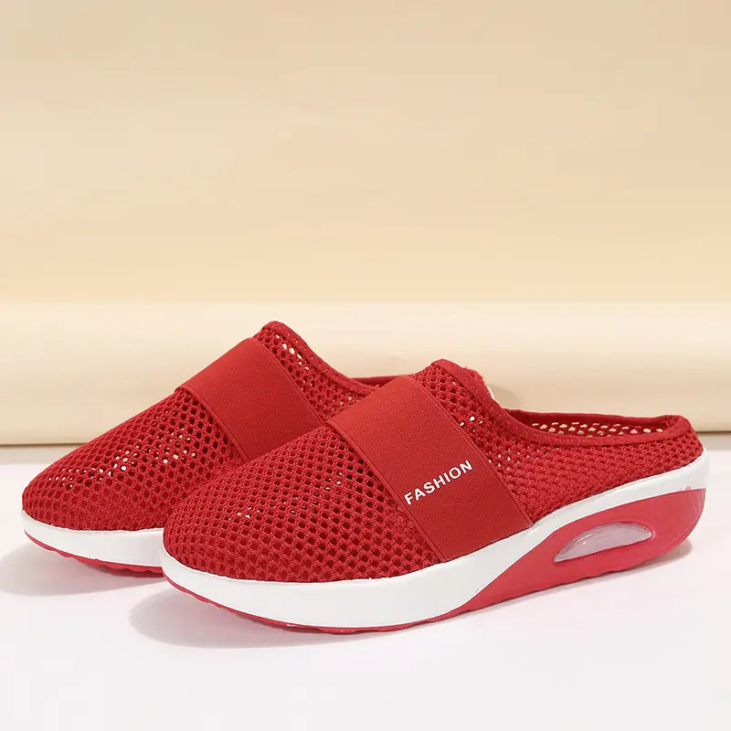 Aetos Breathable Women's Air Cushion Sports Red Chunky Sandal