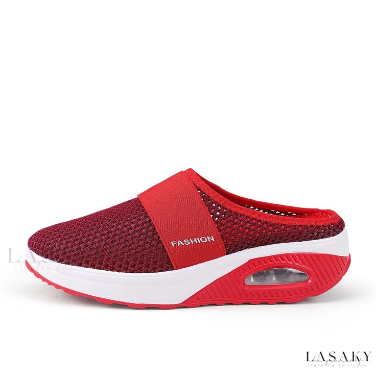 Aetos Breathable Women's Air Cushion Sports Red Chunky Sandal