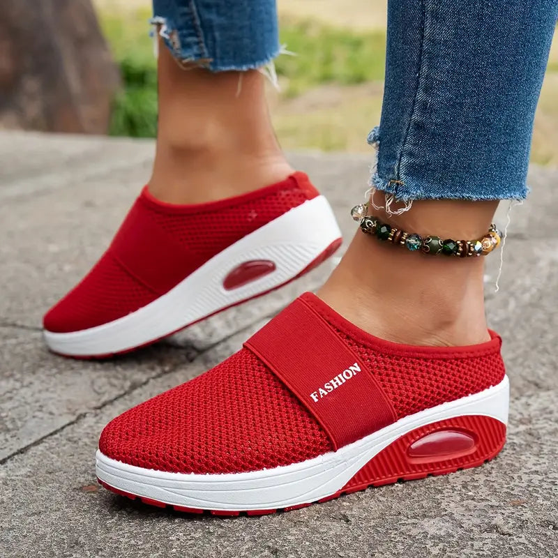 Aetos Breathable Women's Air Cushion Sports Red Chunky Sandal