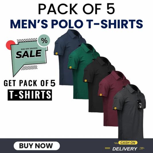 Pack of 5 Premium Polo T Shirts