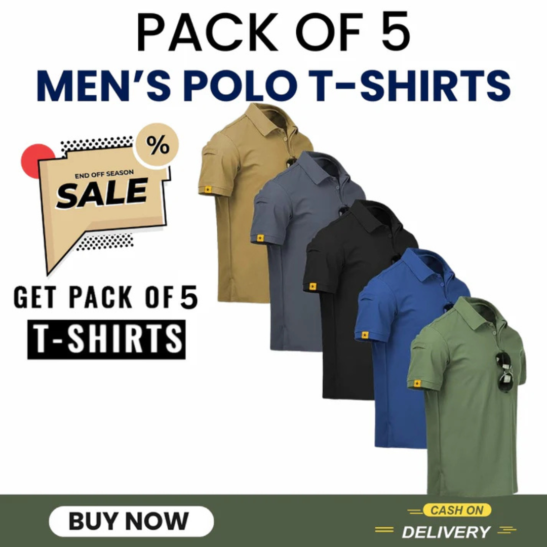 Pack of 5 Premium Polo T Shirts