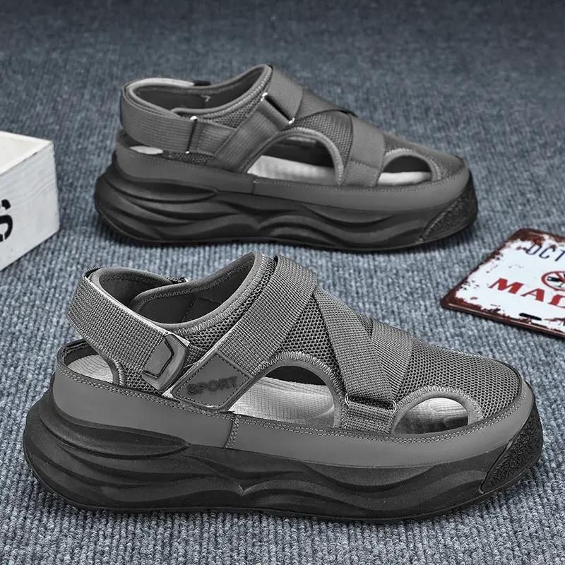 Men's Close Toe Breathable Sandals Grey