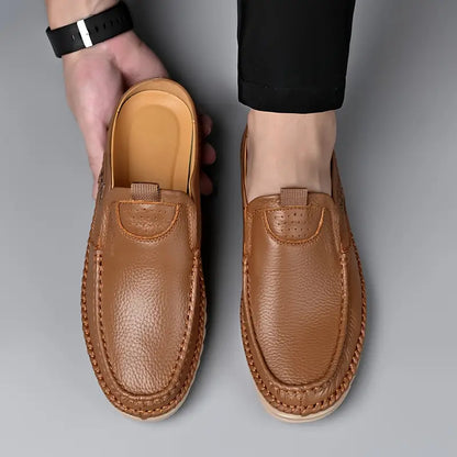 AETOS Men’s Brown Classic Leather Slide