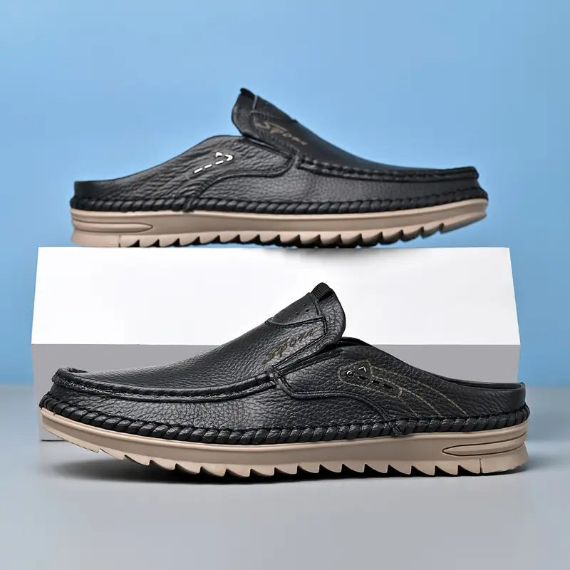 AETOS Men’s Black Classic Leather Slide