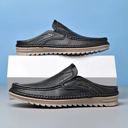 AETOS Men’s Black Classic Leather Slide