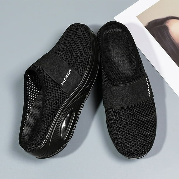 Aetos Breathable Women's Air Cushion Sports Black Chunky Sandal