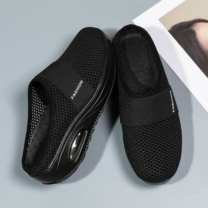 Aetos Breathable Women's Air Cushion Sports Black Chunky Sandal