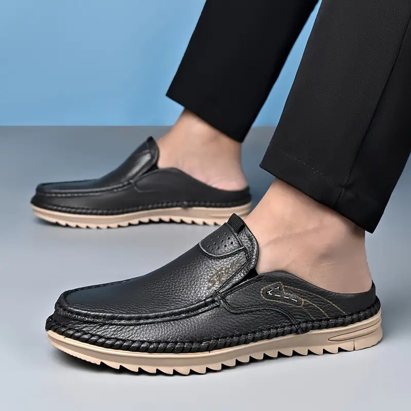 AETOS Men’s Black Classic Leather Slide