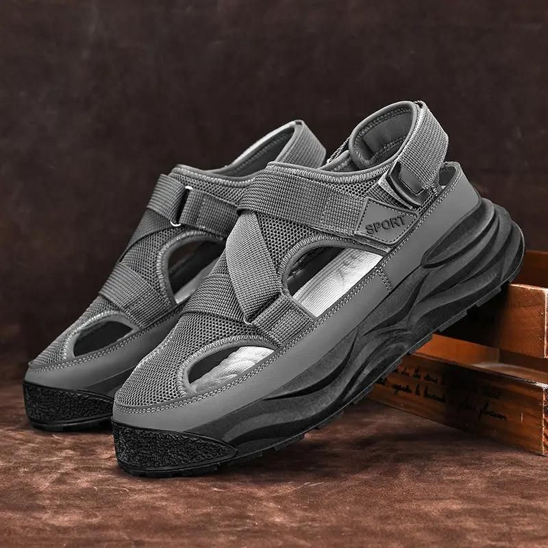 Men's Close Toe Breathable Sandals Grey