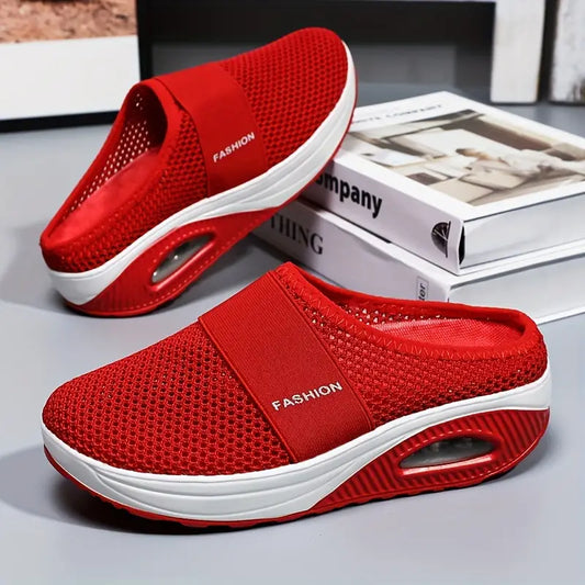 Aetos Breathable Women's Air Cushion Sports Red Chunky Sandal