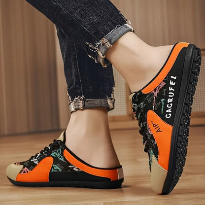 Aetos Men's Black Orange Half Casual Shoes.