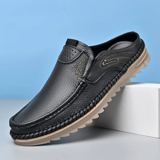 AETOS Men’s Black Classic Leather Slide