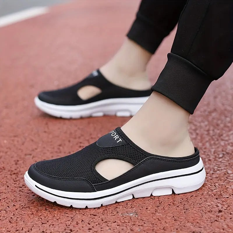 Aetos Men's Black Lightweight Orthopedic Breezeback Shoes...