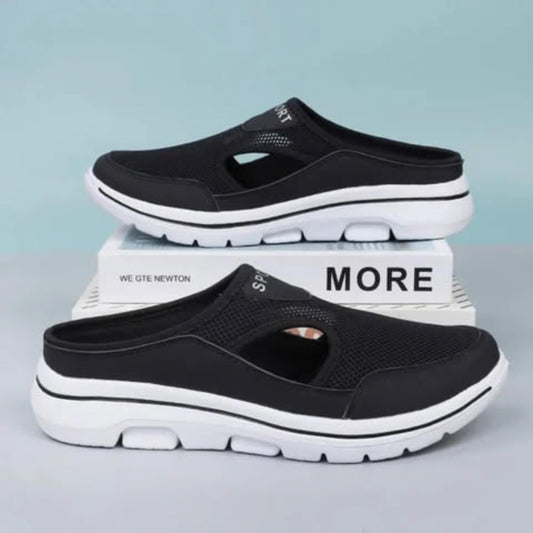 Aetos Men's Black Lightweight Orthopedic Breezeback Shoes...