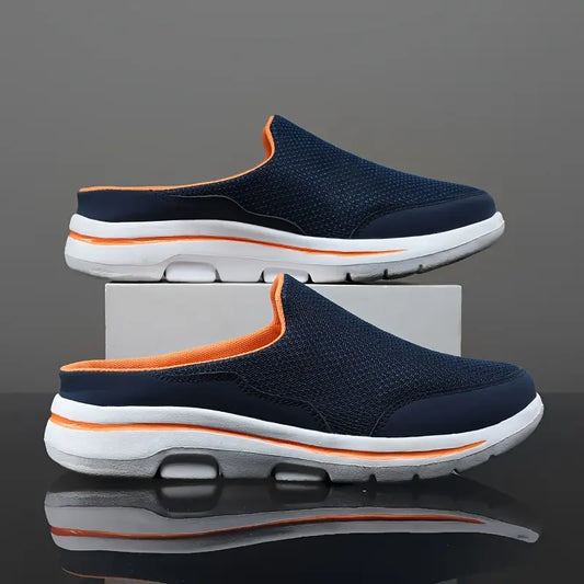 Aetos Men's Blue Lightweight Orthopedic Breezeback Shoes