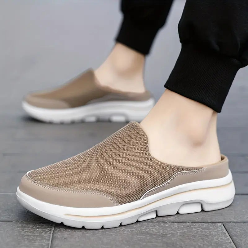 Aetos Men's Brown Lightweight Orthopedic Breezeback Shoes