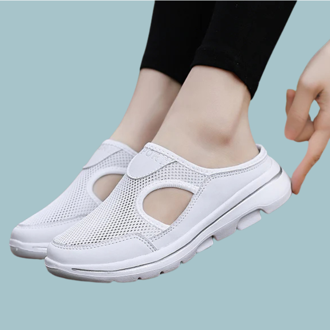 ⚡Aetos Men's White Lightweight Orthopedic Breezeback Shoes