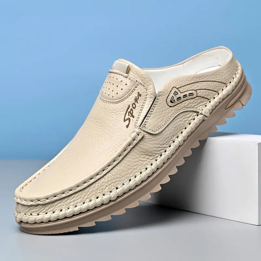 AETOS Men’s White Classic Leather Slide